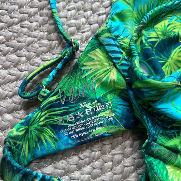 VDM Heidi tropical tree bikini top Sz XS - Picture 6 of 6
